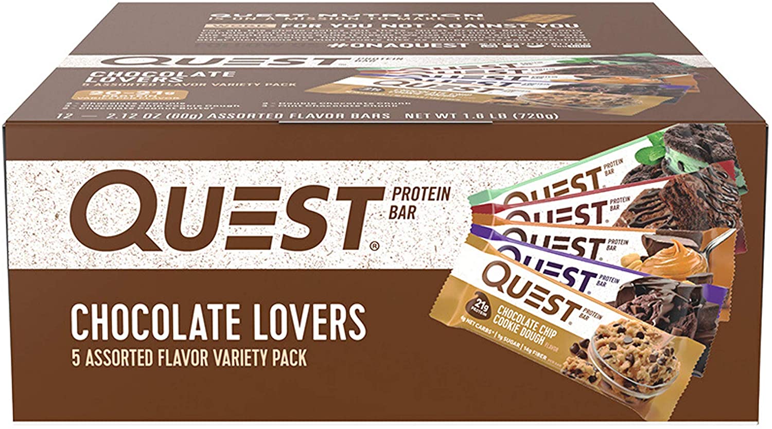 Quest Nutrition- High Protein. Low Carb. Chocolate Lovers Variety Pack. 12 Count