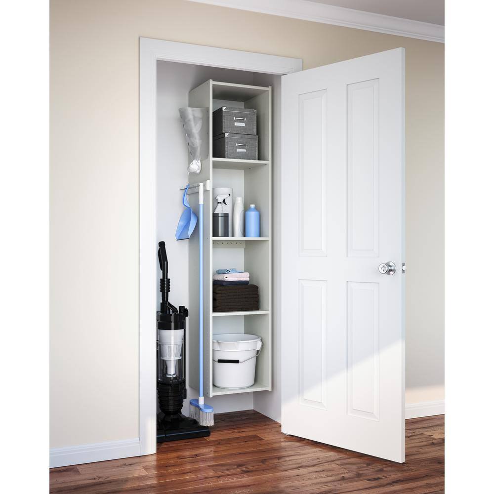 Closet Evolution WH24 16 in. W White Wood Utility Closet Tower