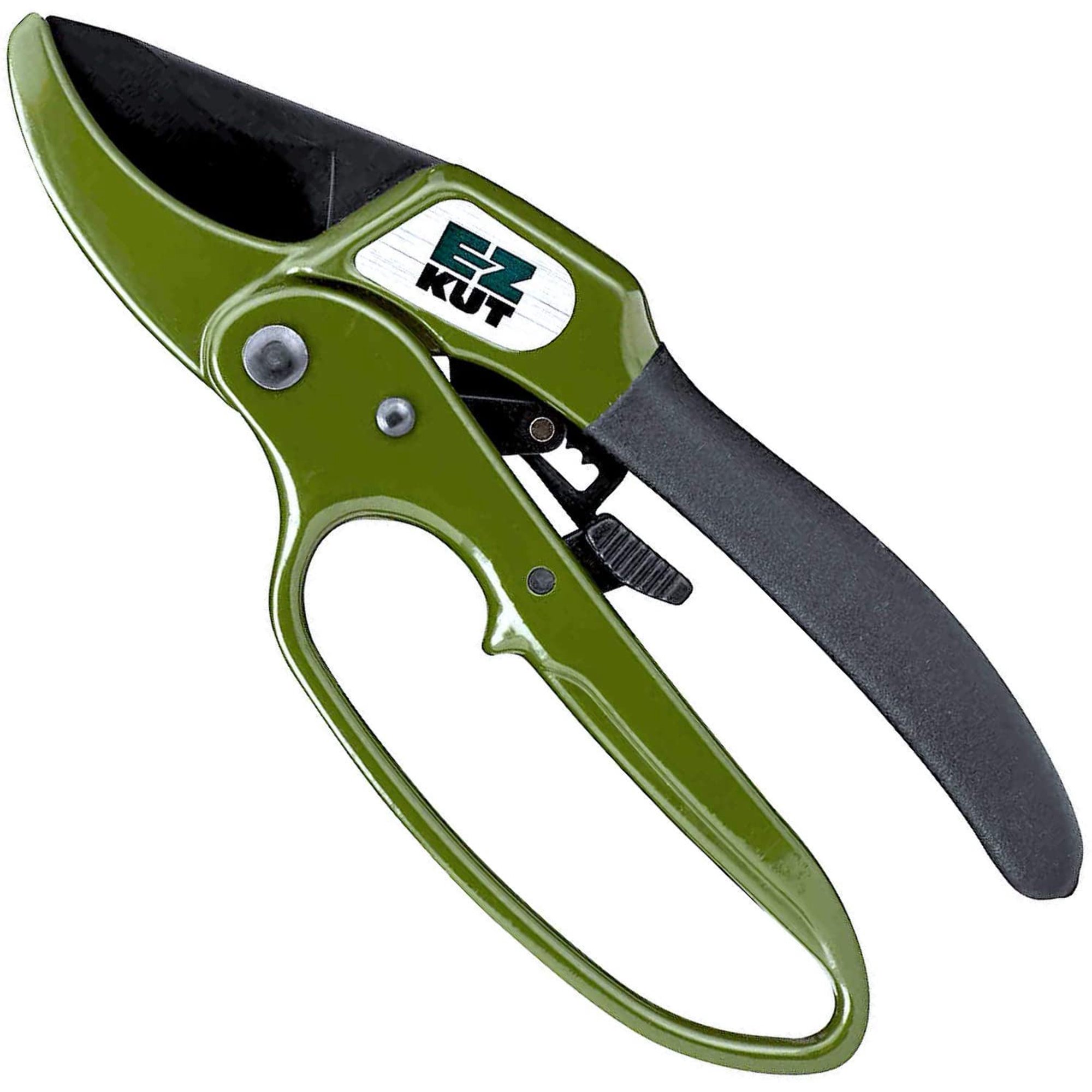 EZ Kut Heavy Duty Pruning Shears Green - Pruners Ratcheting Ratchet Hand Pruner - Gardening pruners. arthritis tools