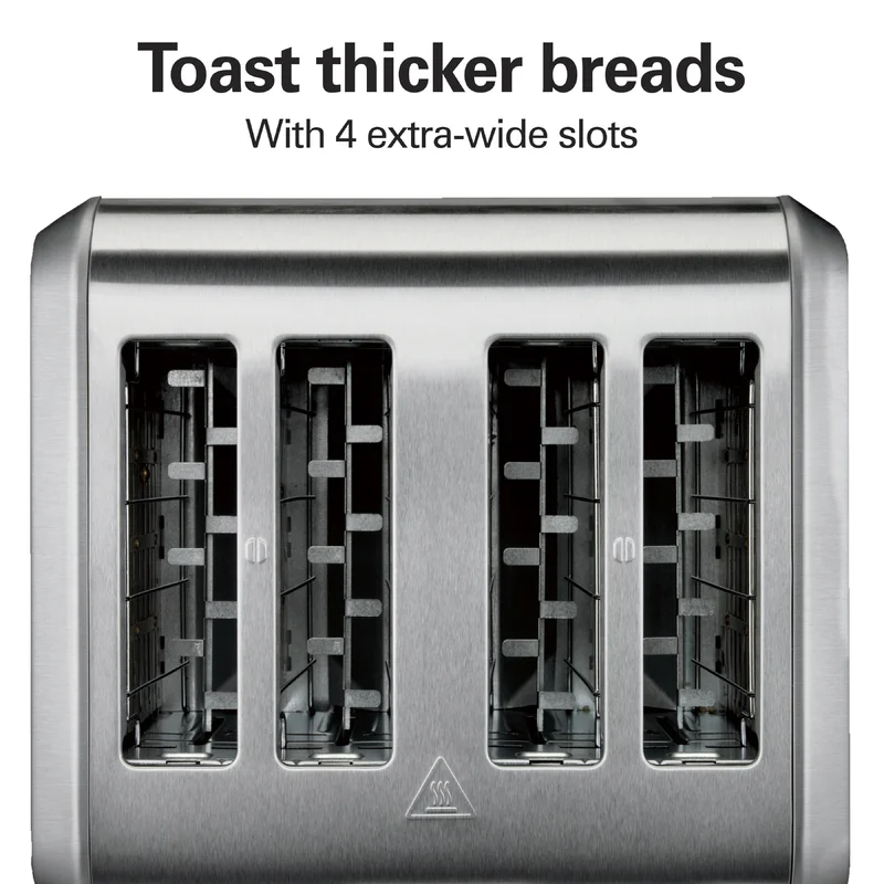 Hamilton Beach 24910 4-Slice Stainless Steel Wide Slot Toaster
