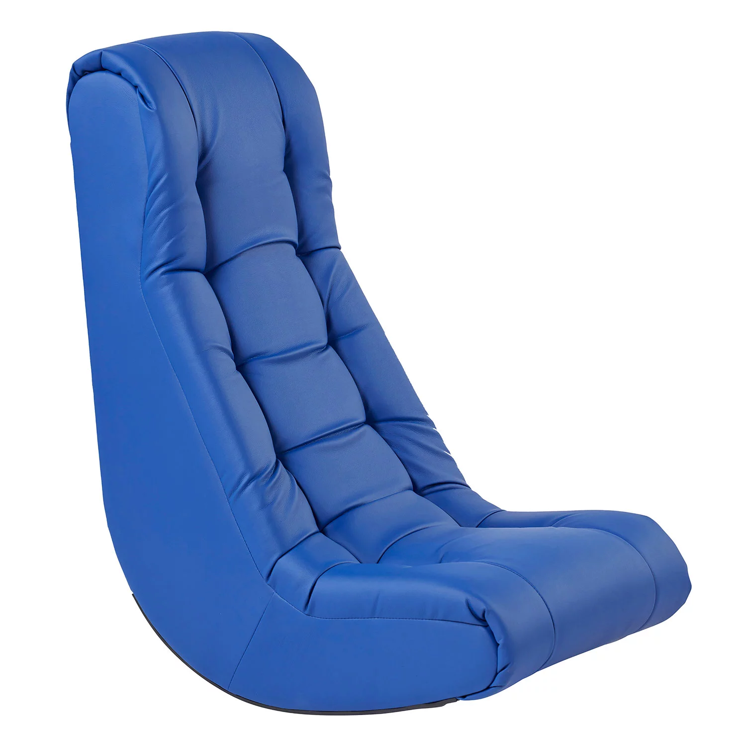 Factory Direct Partners - Soft Floor Rocker - Cushioned Ground Chair for Kids Teens and Adults - Great for Reading. Gaming. Meditating. TV - Blue