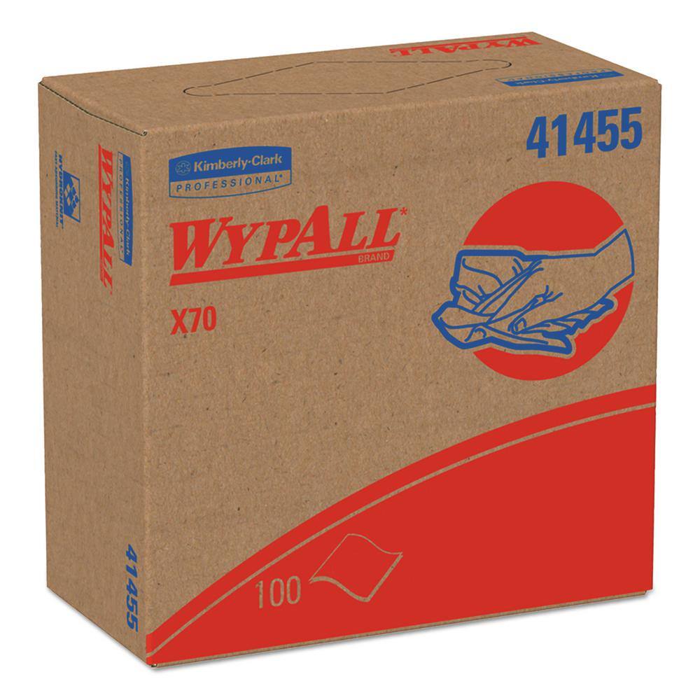 WYPALL KCC41455 X70 Cloths. POP-UP Box. 9-1/10 in. x 16-4/5 in.. White. 100/Box. 10 Boxes/Carton