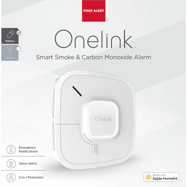 First Alert  10-Year Battery-Operated Smart Combination Smoke and Carbon Monoxide Detector with Voice Alert