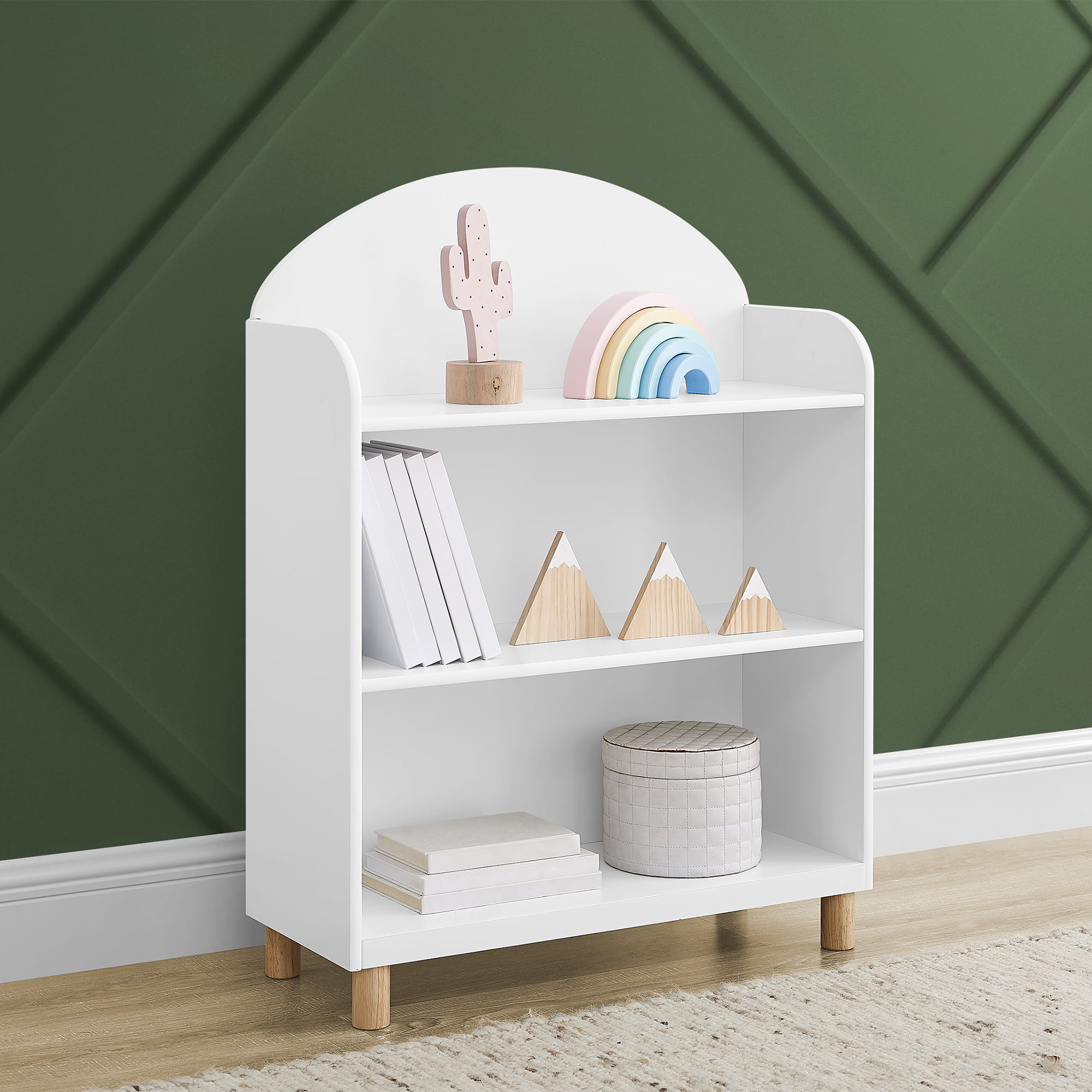 Delta Children Reese 3-Shelf Bookcase. Bianca White/Natural