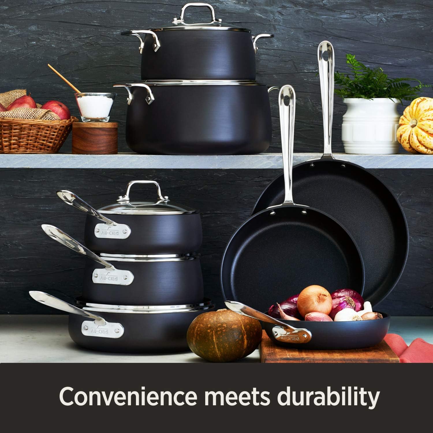 All-Clad HA1 Hard Anodized Nonstick Griddle 11 x 11 Inch Pots and Pans. Cookware Black