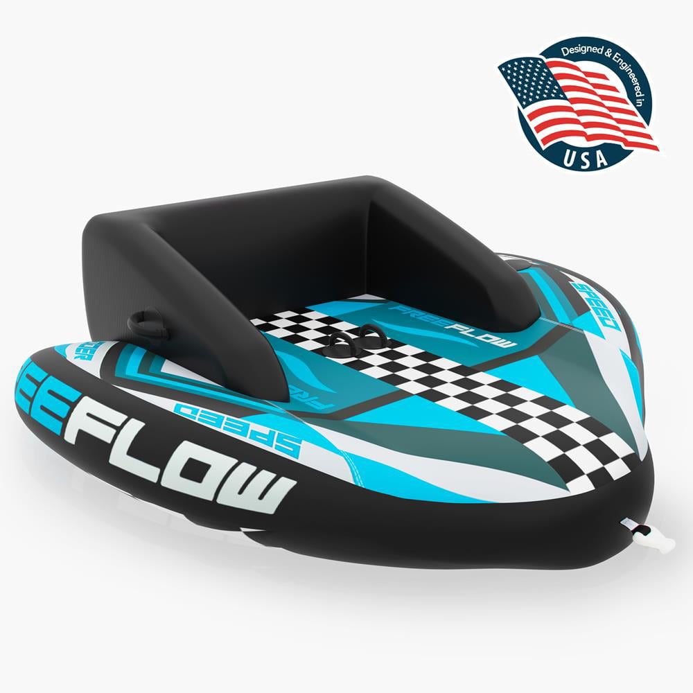 SereneLife SLTOWBL20 - Heavy-Duty Inflatable Towable Booster Tube - Sports Towable Front Tow Point Inflatable Raft. Heavy Gauge & Durable Build. Inflatable Float Tube