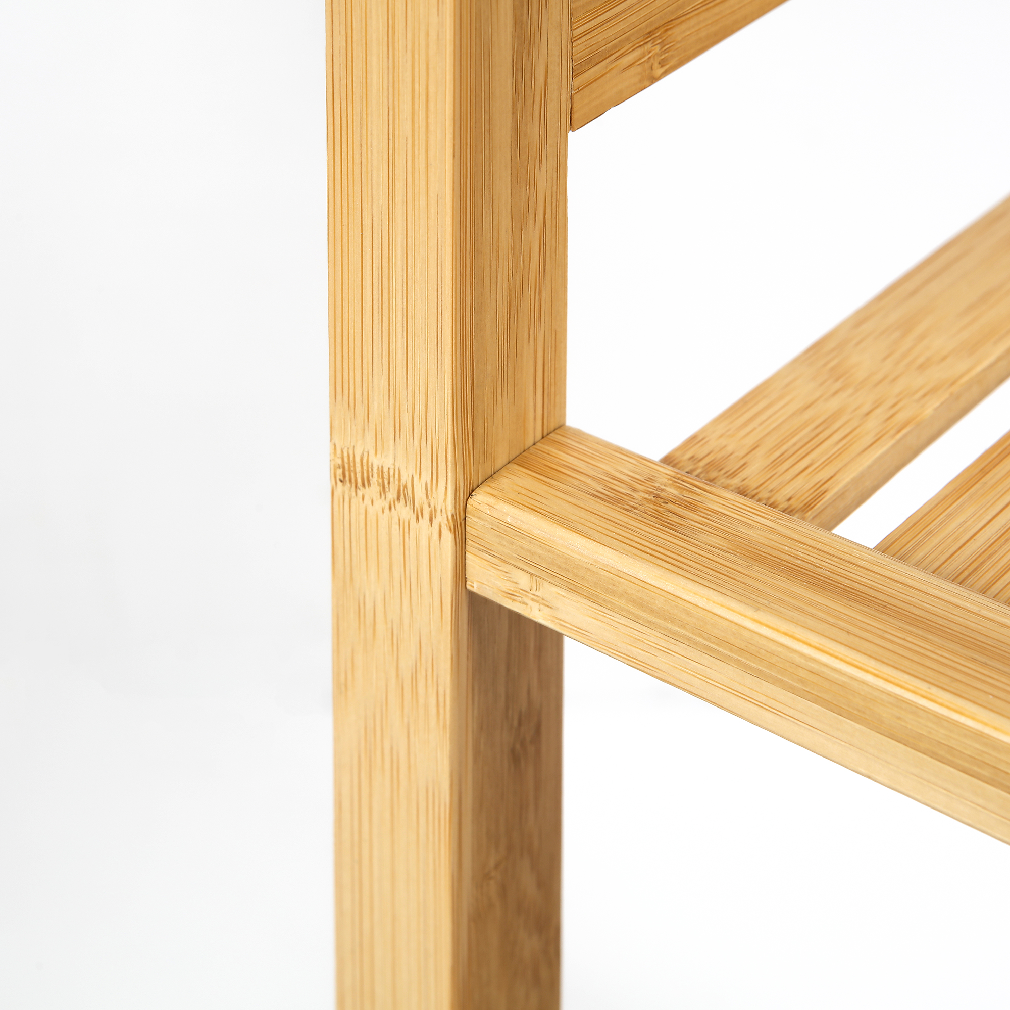 Mainstays 30-inch Three Tier Free-Standing Bathroom Shelf. 30 lbs. Capacity. Bamboo