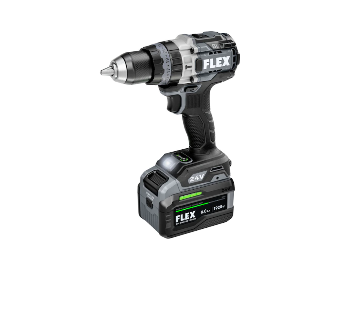 FLEX FXM202-2G STACKED LITHIUM 2-Tool 24-volt Brushless Power Tool Combo Kit with Soft Case (2-Batteries Included and Charger Included)