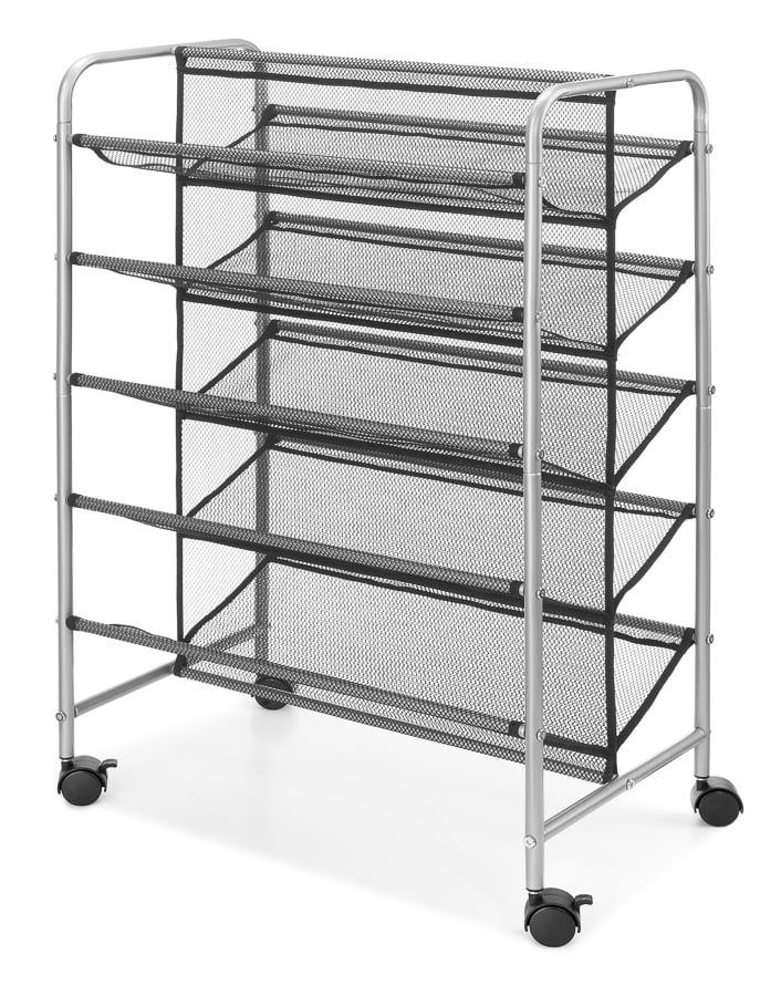 Mainstays 5 Tier. 30 Pair. Metal Mesh Shoe Rack