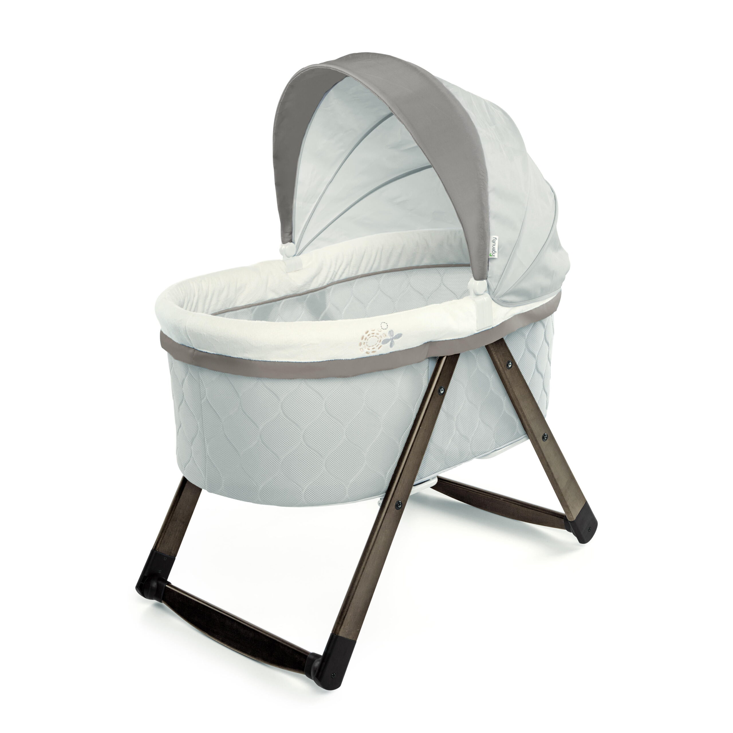 Ingenuity DreamComfort FoldAway Rocking Portable Wood Bassinet - Carrington
