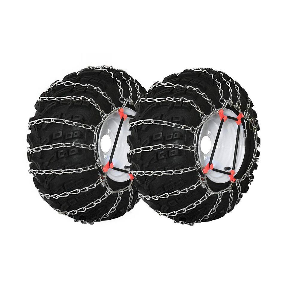 OAKTEN 90-00024 16 in. x 5.5 in. x 8 in.. 16 in. x 6.5 in. x 8. 5 in. x 5.7 in. x 8 in. Tire Chains with Tensioners (Set of 2)