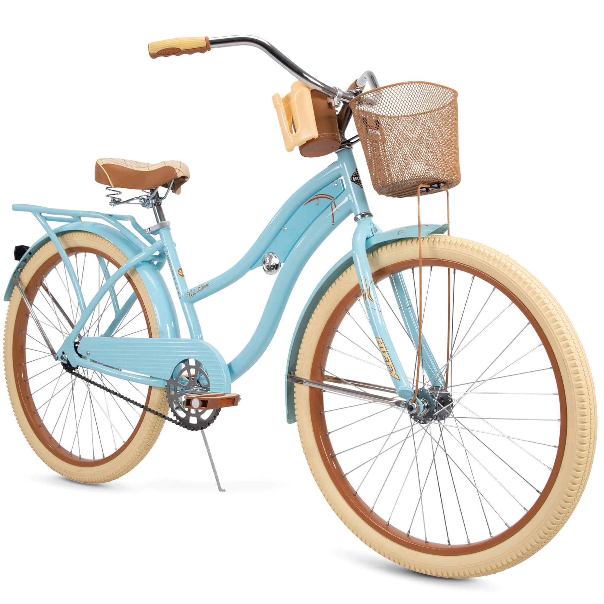 Huffy. Nel Lusso Classic Cruiser Bike with Perfect Fit Frame. Women-s. Blue. 26″