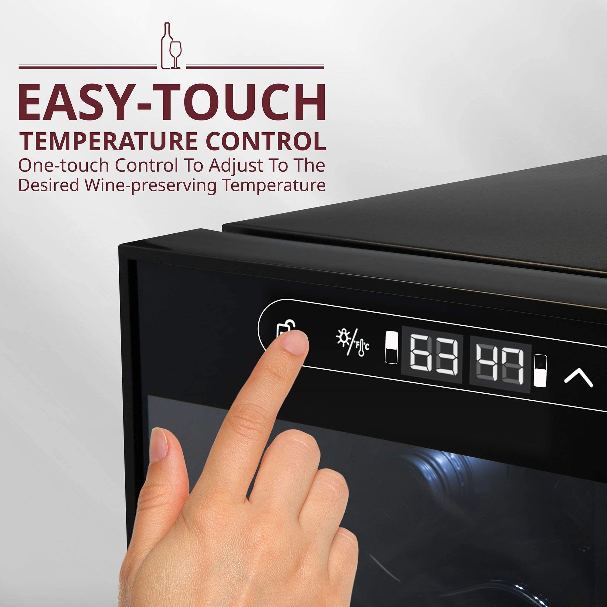 Schmecke Wine Fridge. Dual Freestanding Wine Refrigerator. 33 Bottle Wine Cooler