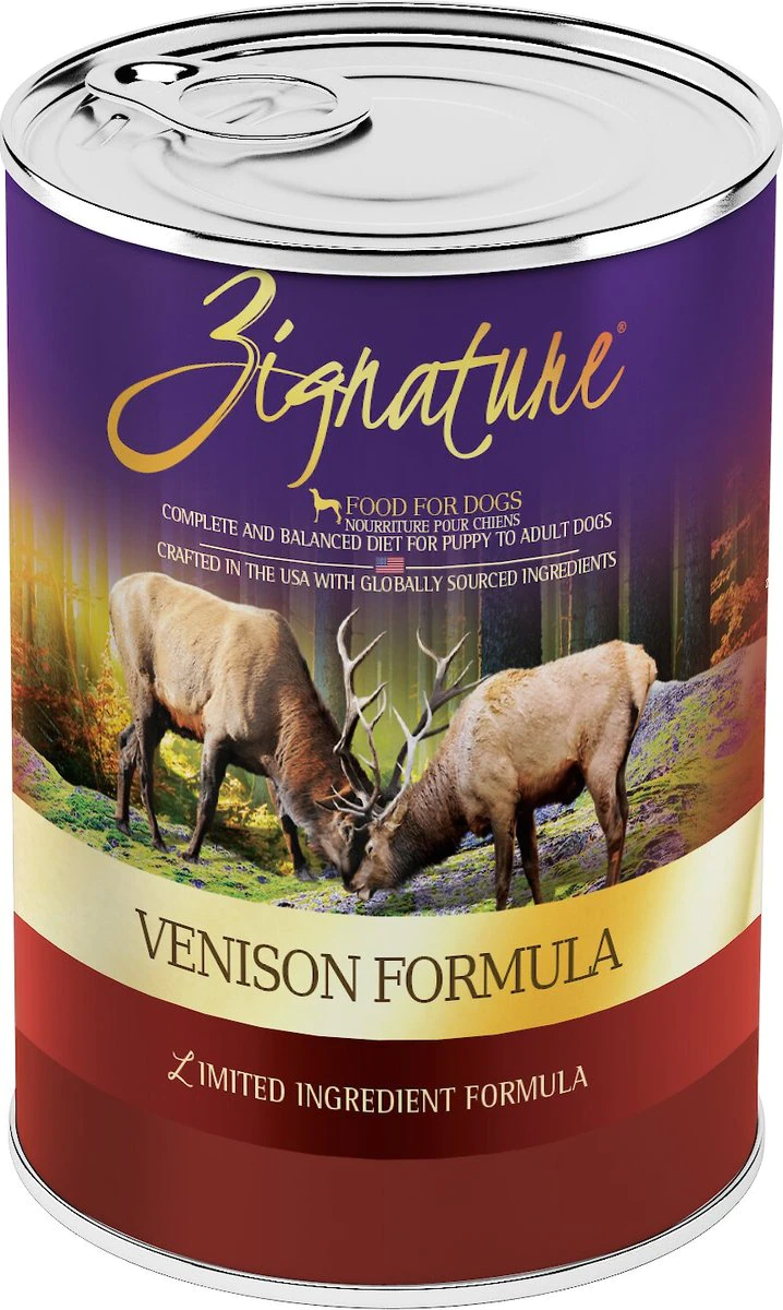 Zignature Limited Ingredient Diet Grain Free Venison Formula Canned Dog Food 13-oz. case of 12