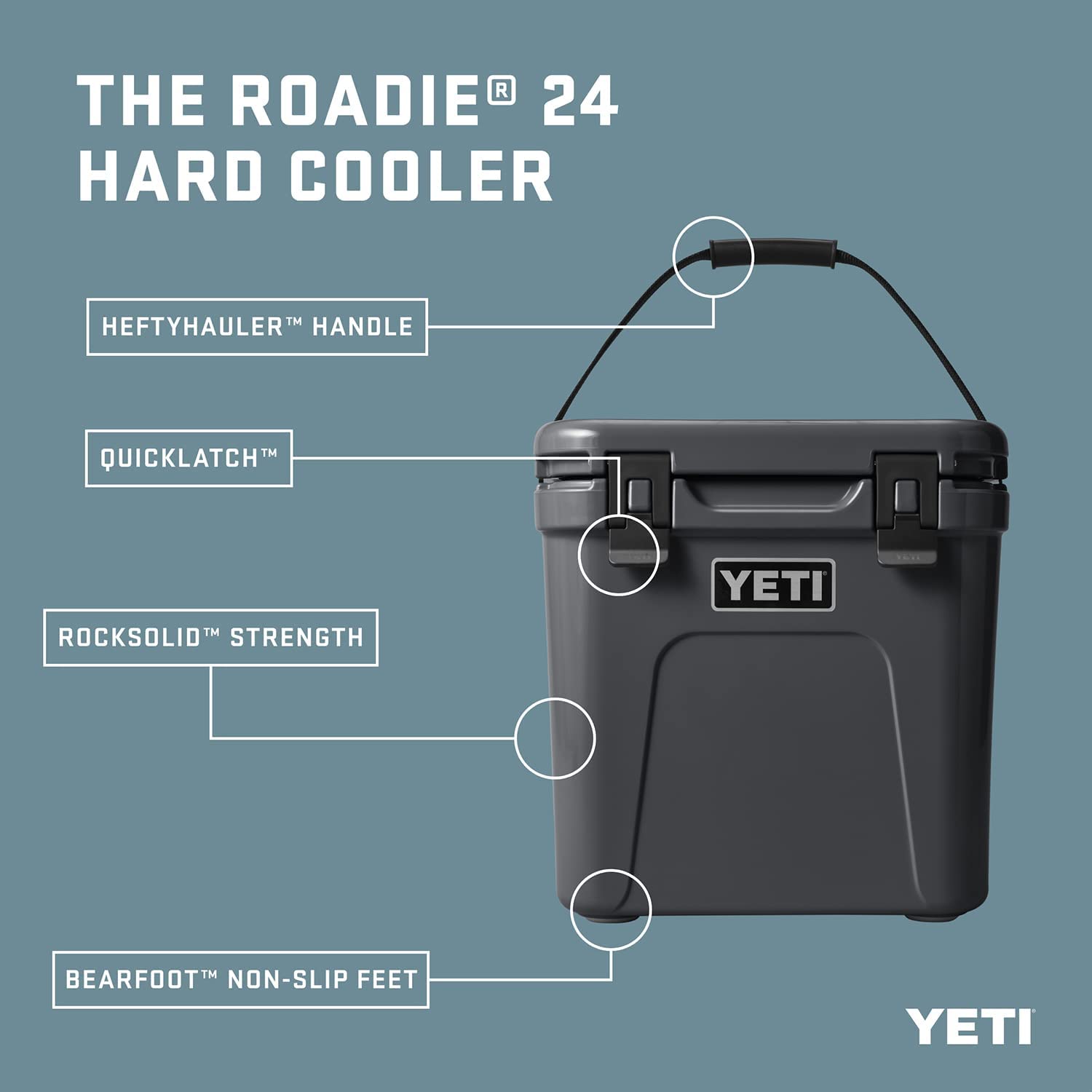 YETI Roadie 24 Cooler. White