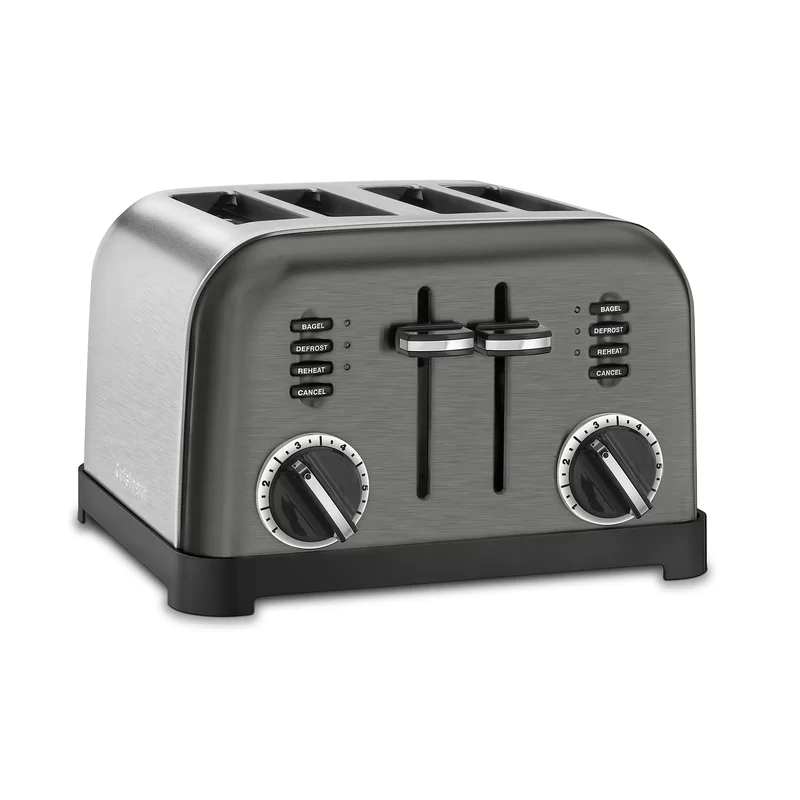 Cuisinart CPT-180BKS Classic 4-Slice Toaster. Black/Stainless Steel