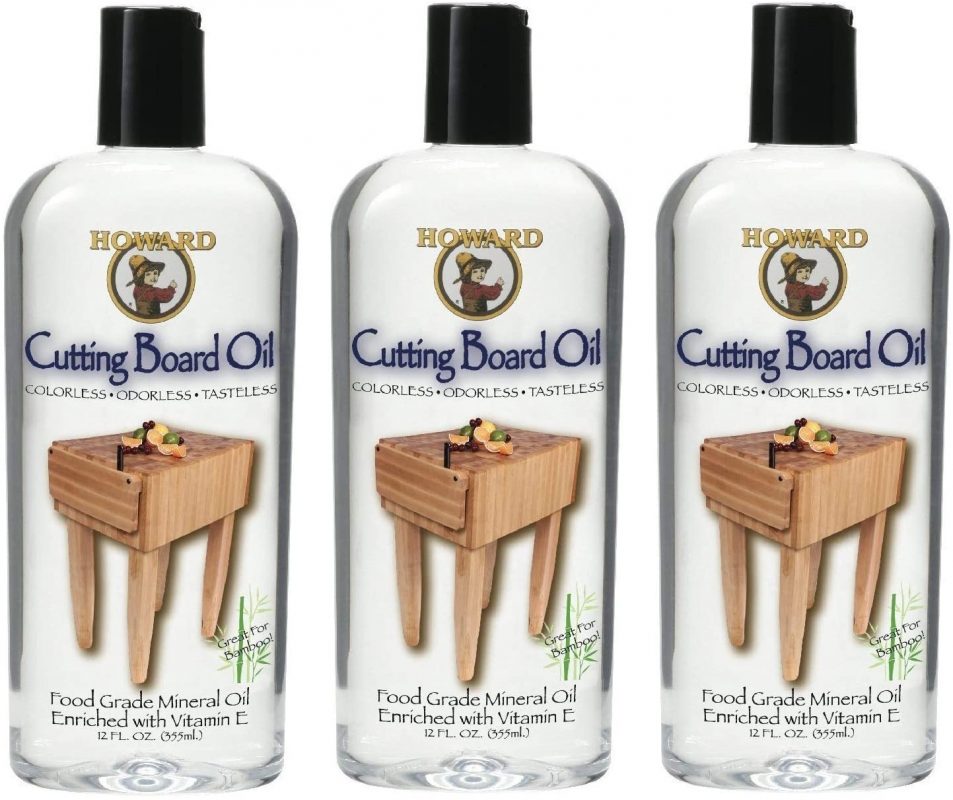Howard BBB012 Butcher Block and Cutting Board Oil. 12-Ounce (3-Pack)