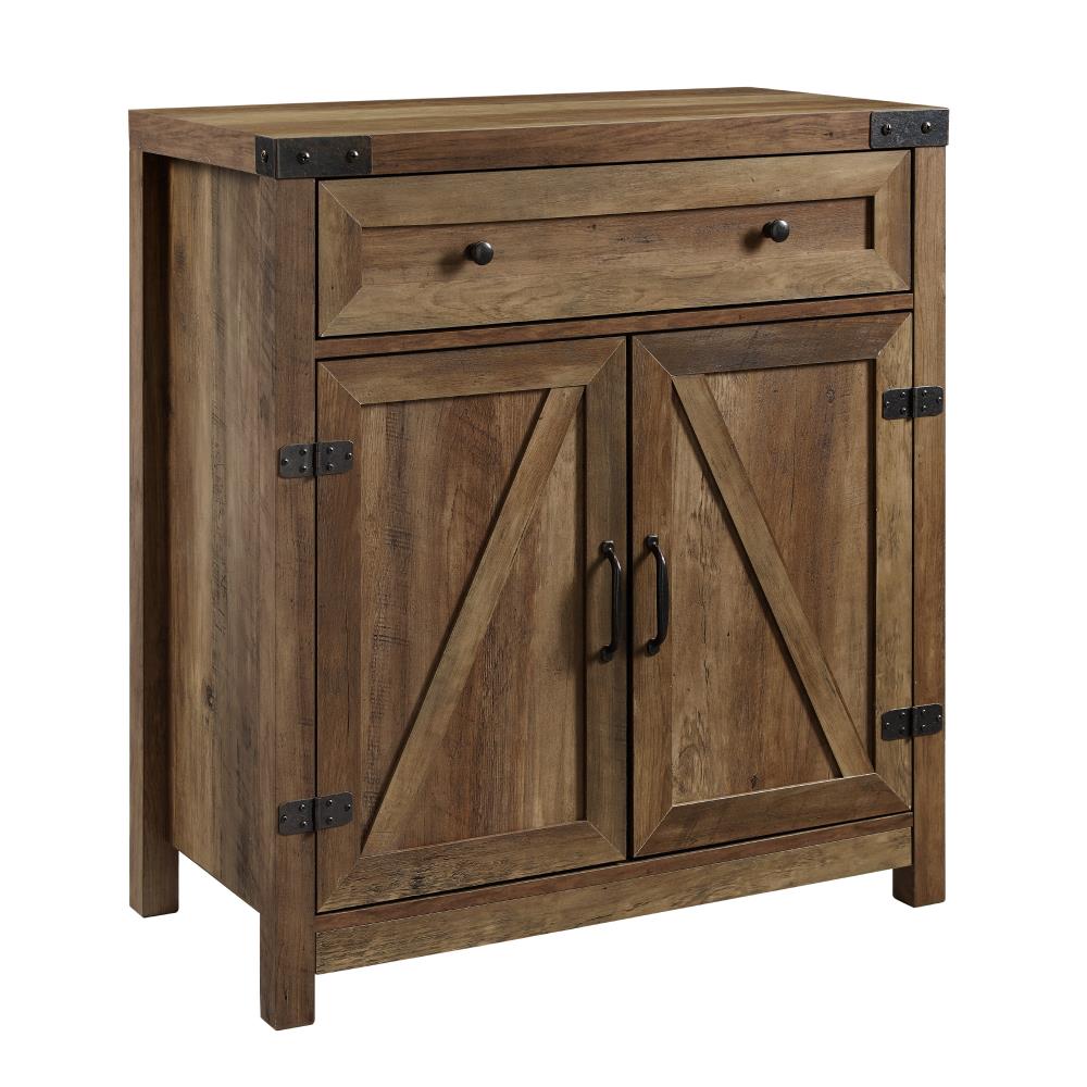 Walker Edison 30-in W x 33-in H Wood Composite Reclaimed Barnwood Freestanding Utility Storage Cabinet