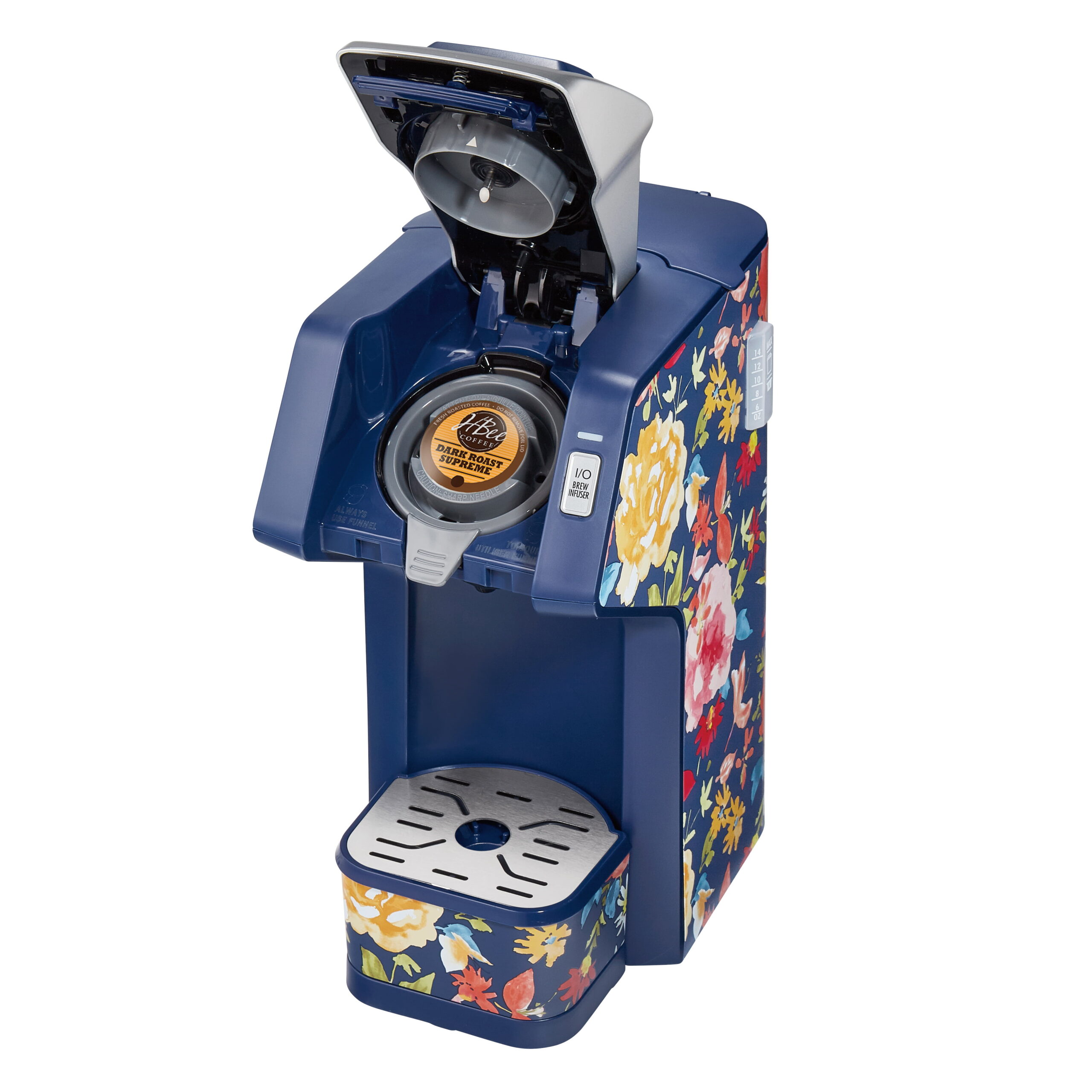The Pioneer Woman FlexBrew Single-Serve Coffee Maker. Blue Fiona Floral. Model 49932