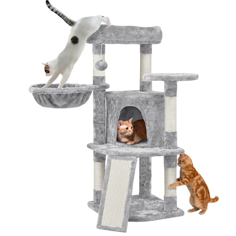 42” Davalos Professional Cat Tree - Light Gray