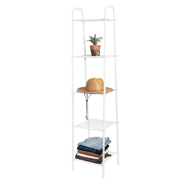 Honey-Can-Do SHF-09060 Steel 5-Tier Decorative Shelving Unit (15-in W x 15-in D x 66-in H)