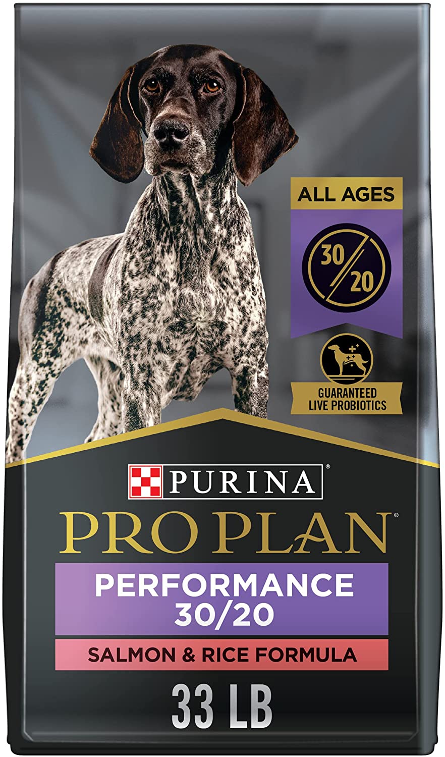 Purina Pro Plan High Energy. High Protein Dry Dog Food. SPORT 30/20 Salmon & Rice Formula - 33 lb. Bag