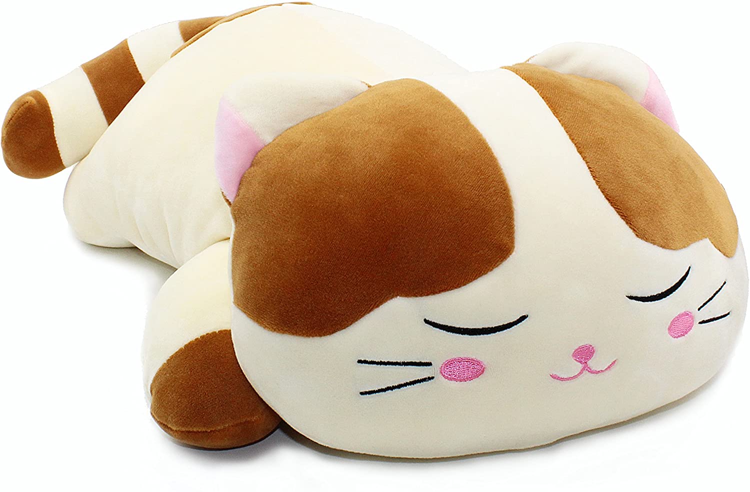 Vintoys Very Soft Cat Big Hugging Pillow Plush Kitten Kitty Stuffed Animals Brown 23.5″