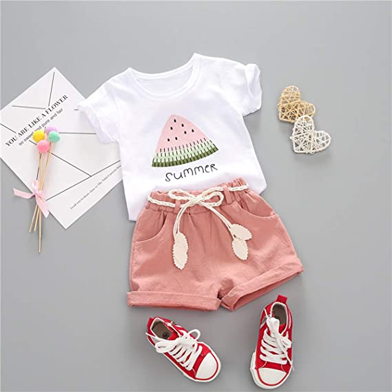 YOUNGER TREE Toddler Baby Girls Clothes Watermelon T-shirt