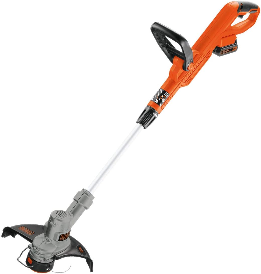 BLACK+DECKER 20V MAX Cordless String Trimmer. 2 in 1 Trimmer and Edger. 12 Inch. Battery Included (LST300)