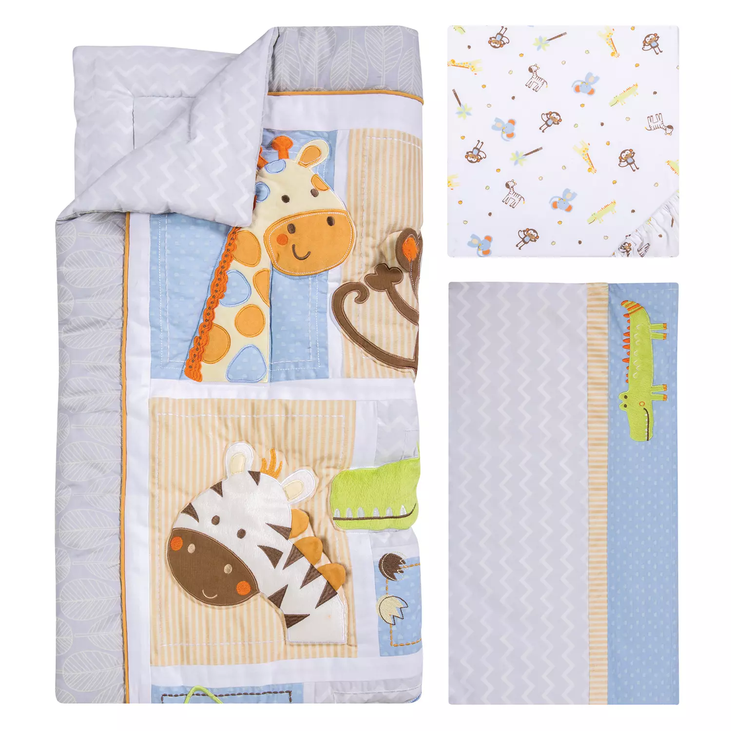 Trend Lab 6-Piece Crib Bedding Set. Jungle Fun