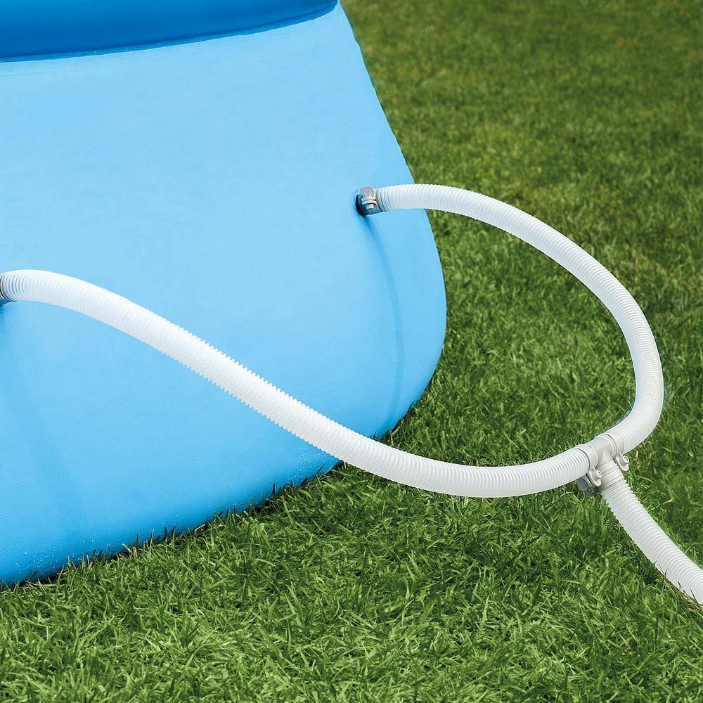 INTEX 26175EH + 8720 18 ft. x 48 in. Round Above Ground Swimming Pool with 7 in. Chlorine Dispenser