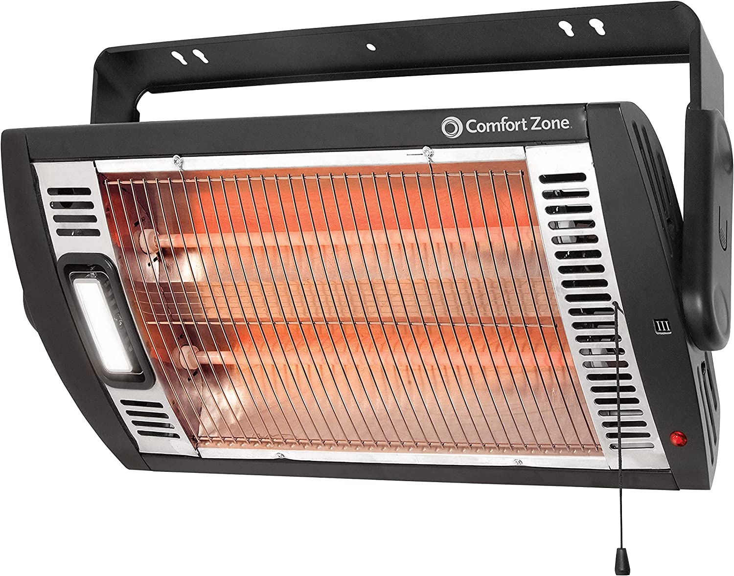Comfort Zone CZQTV5M Ceiling Mounted Radiant Quartz Heater with Halogen Light Included