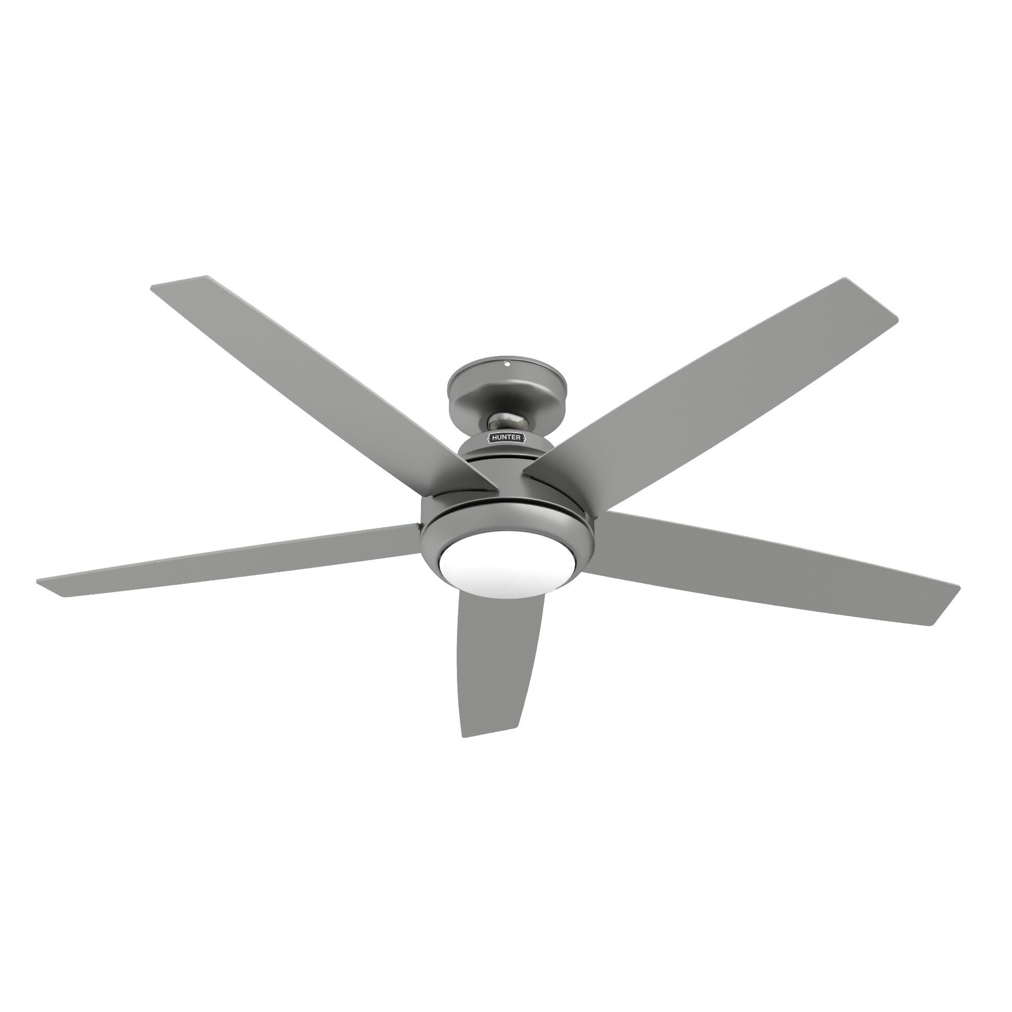Hunter Zayden 52 Led Zayden 52″ 5 Blade Led Reversible Ceiling Fan - Silver