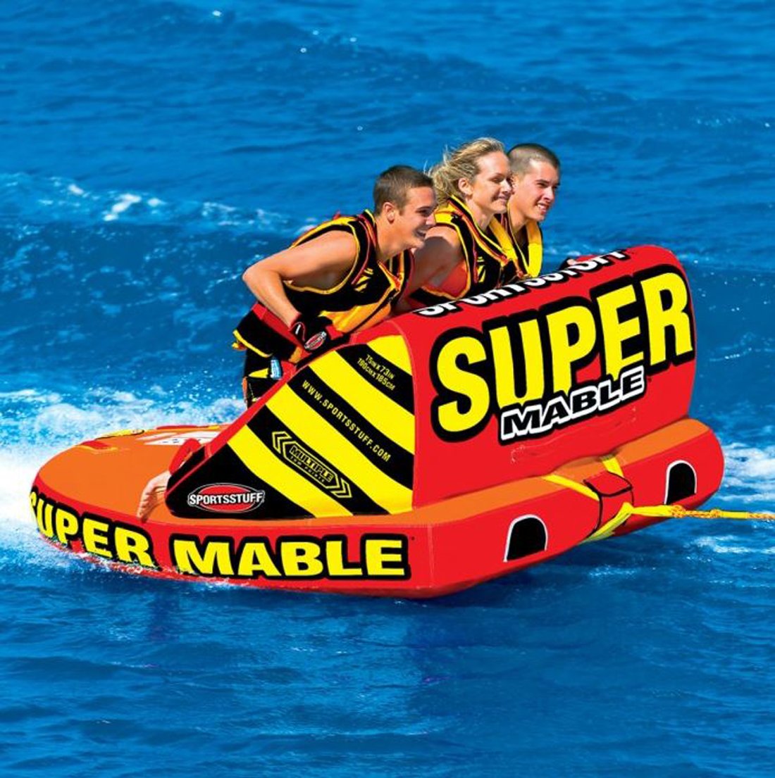 Sportsstuff Super Mable Waterskiing Towable Tube 3-Rider Capacity