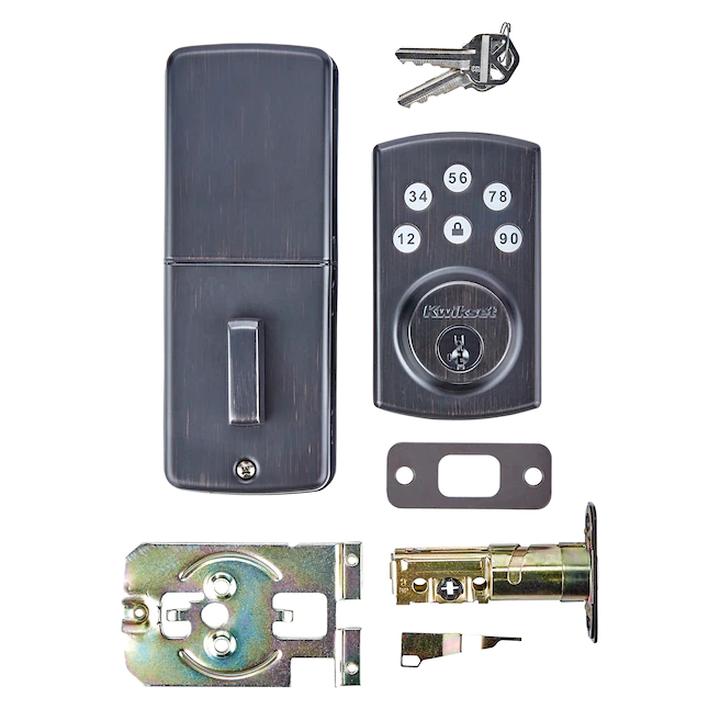 Kwikse Powerbolt 2 Door Lock Single Cylinder Electronic Deadbolt Lighted Keypad