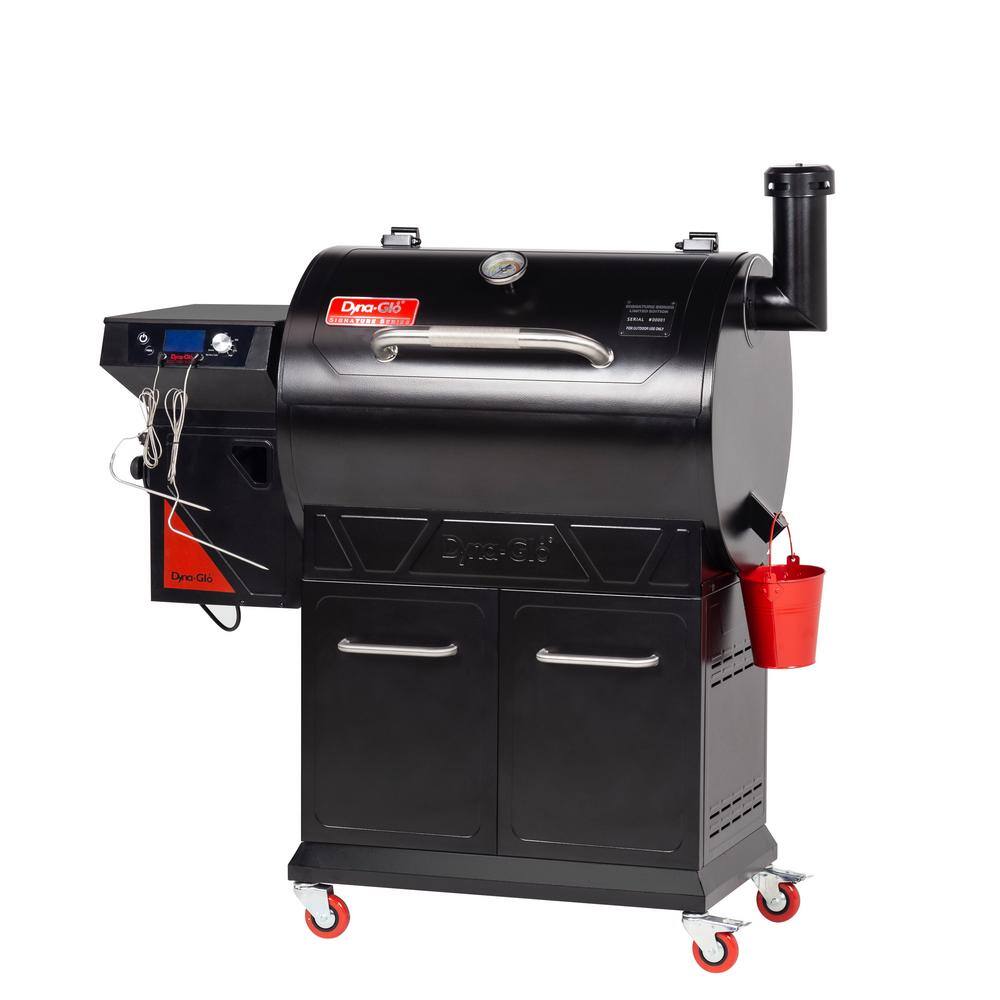 Dyna-Glo DGSS700BPW-D-KIT Signature Series 697 sq. in. Pellet Grill with Cabinet in Black