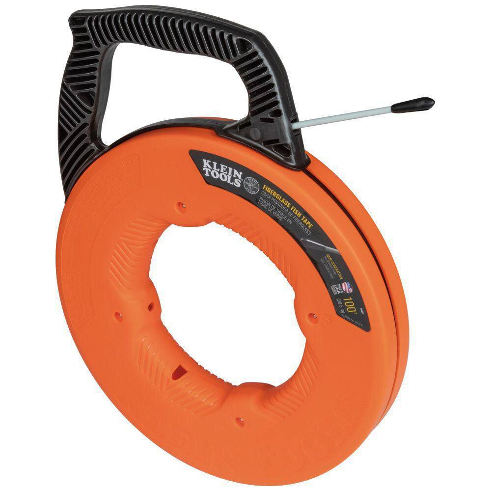 Klein Tools 56371 100 ft. Non-Conductive Fiberglass Fish Tape (56371)