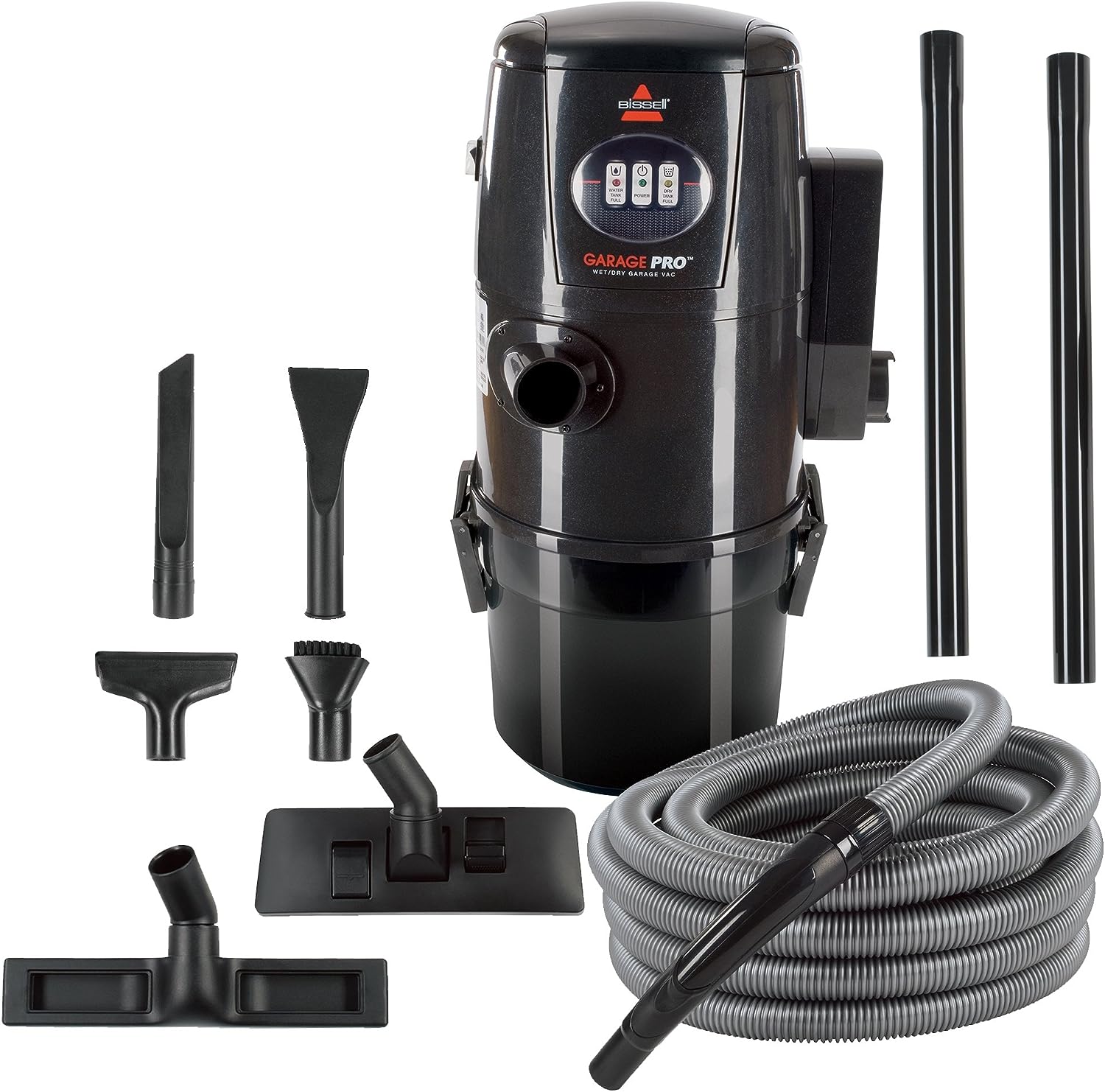 BISSELL Garage Pro Wall-Mounted Wet Dry Car Vacuum/Blower With Auto Tool Kit. 18P03. Stealth Metallic Gray