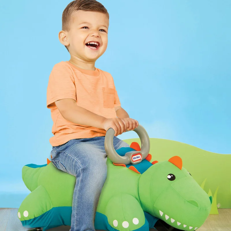 Dino Pillow Racer by Little Tikes. Soft Plush Ride-On Toy for Kids Ages 1.5 Years and Up