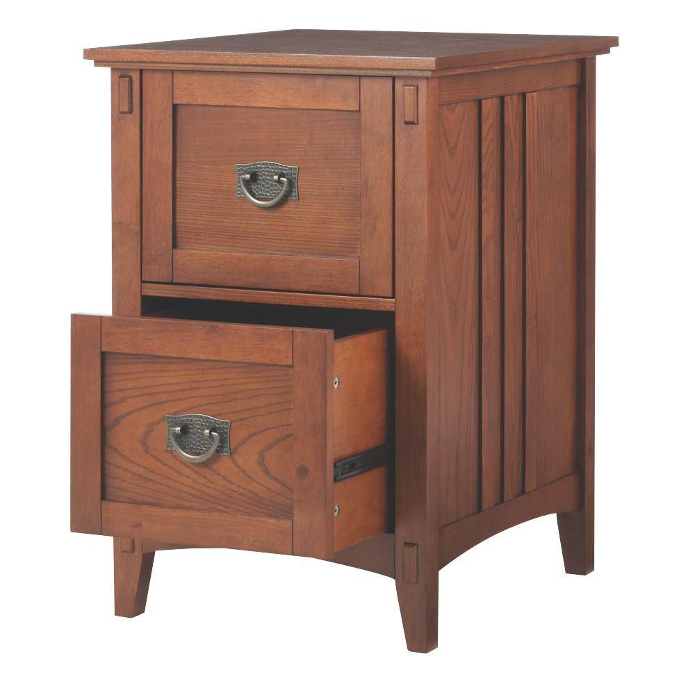 Home Decorators Collection Artisan Medium Oak Brown 2 Drawer File Cabinet