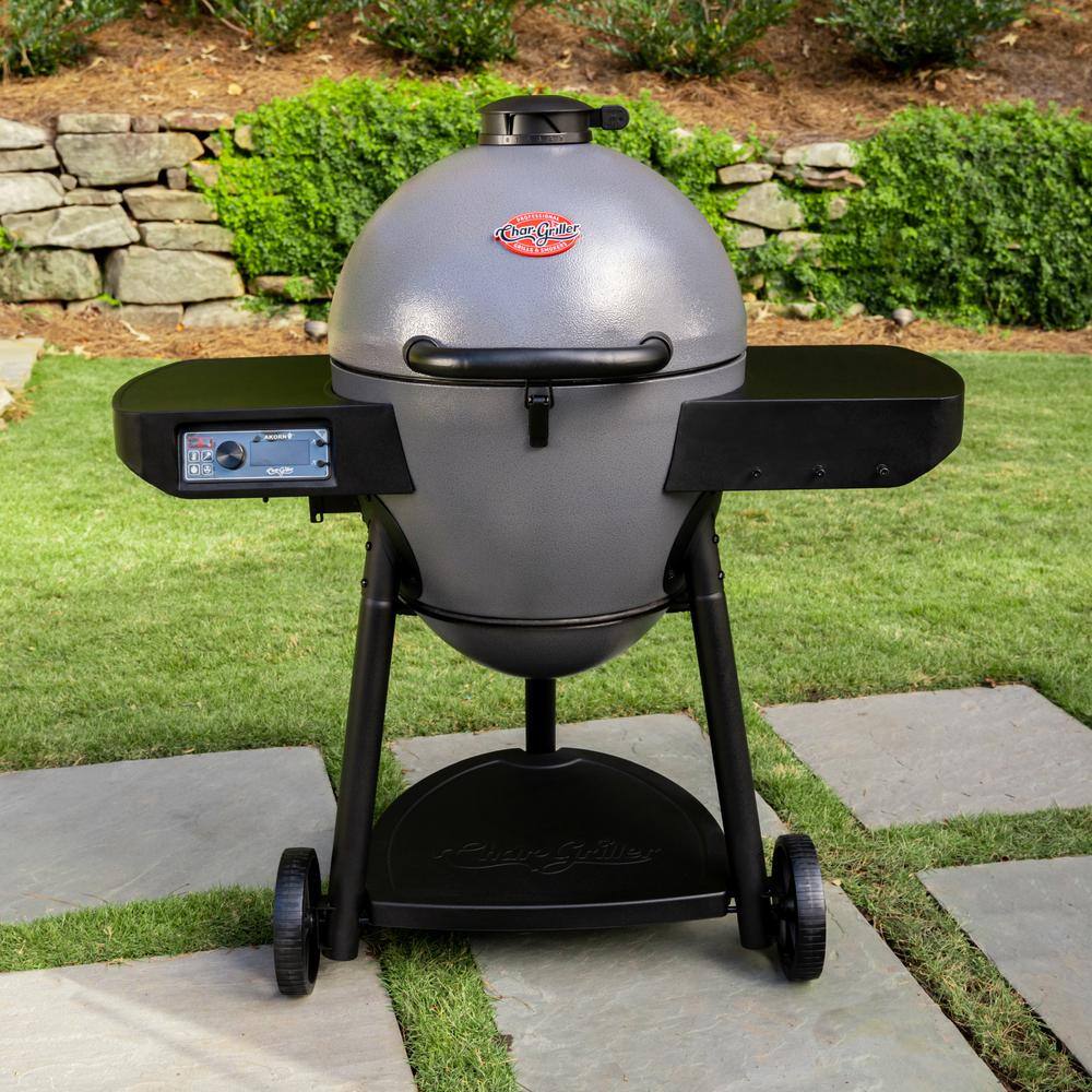 Char-Griller 6480 Akorn Auto-Kamado 20-inch Digital WiFi Charcoal Grill in Gray