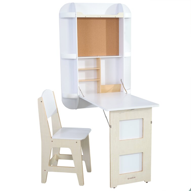 KidKraft Arches Floating Wall Desk & Chair