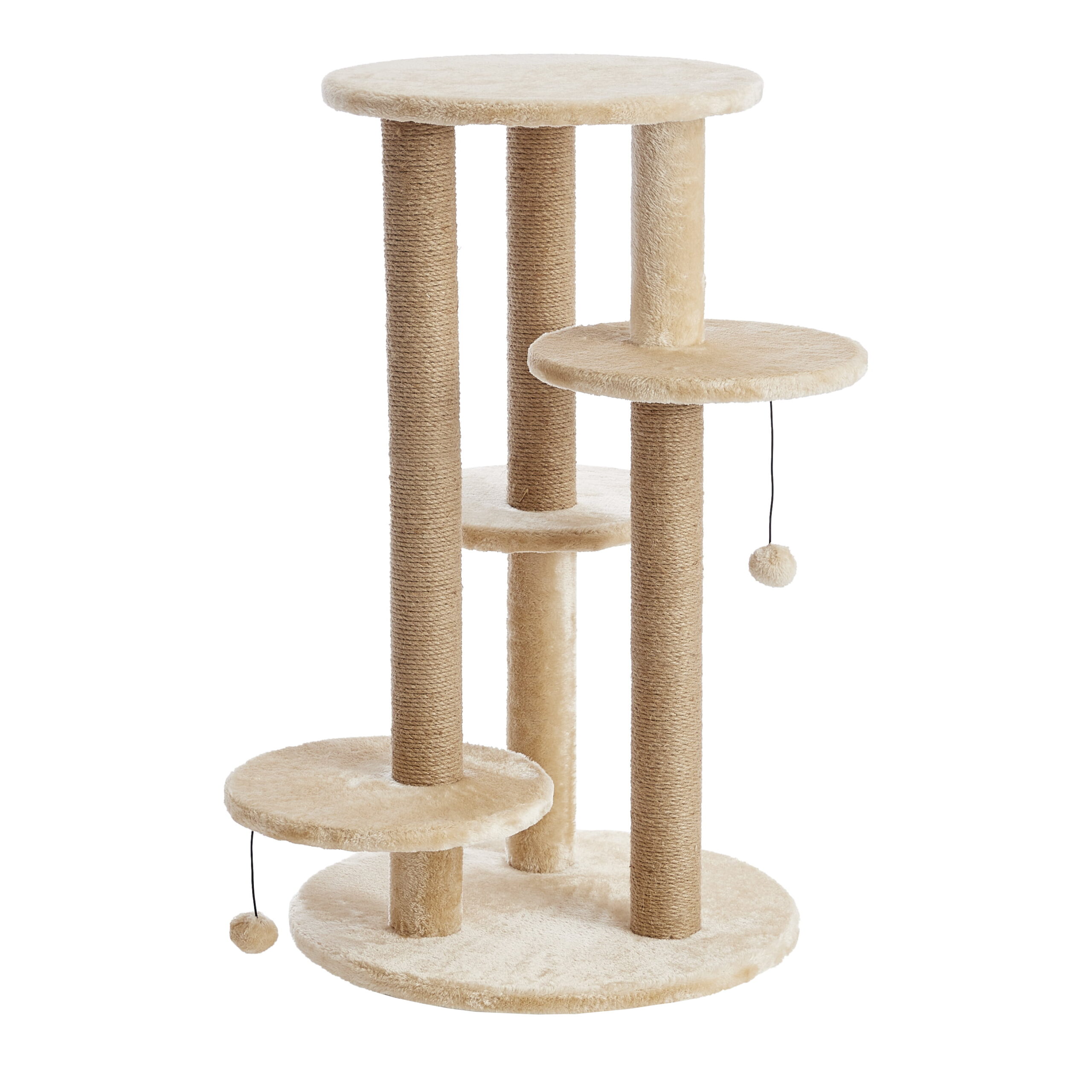 Two by Two Fir Multilevel Cat Tree and Scratch Pad. Beige