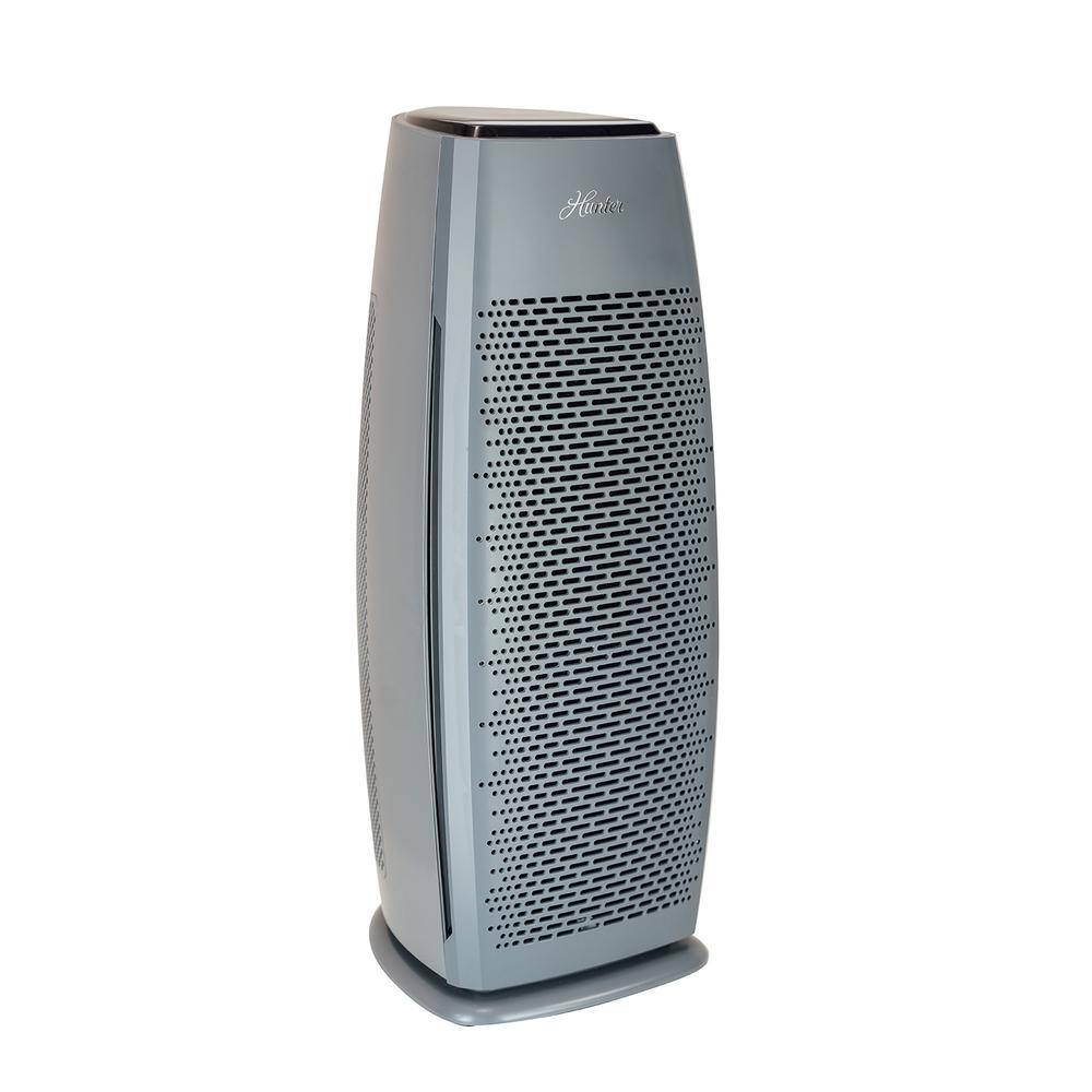 Hunter HP600GR True HEPA Tall Tower Air Purifier. Graphite