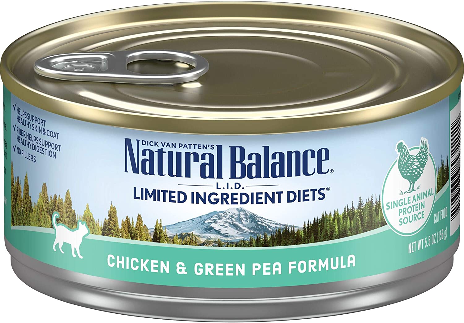 Natural Balance L.I.D. Limited Ingredient Diets Chicken & Green Pea Formula Grain-Free Canned Cat Food 5.5-oz case of 24