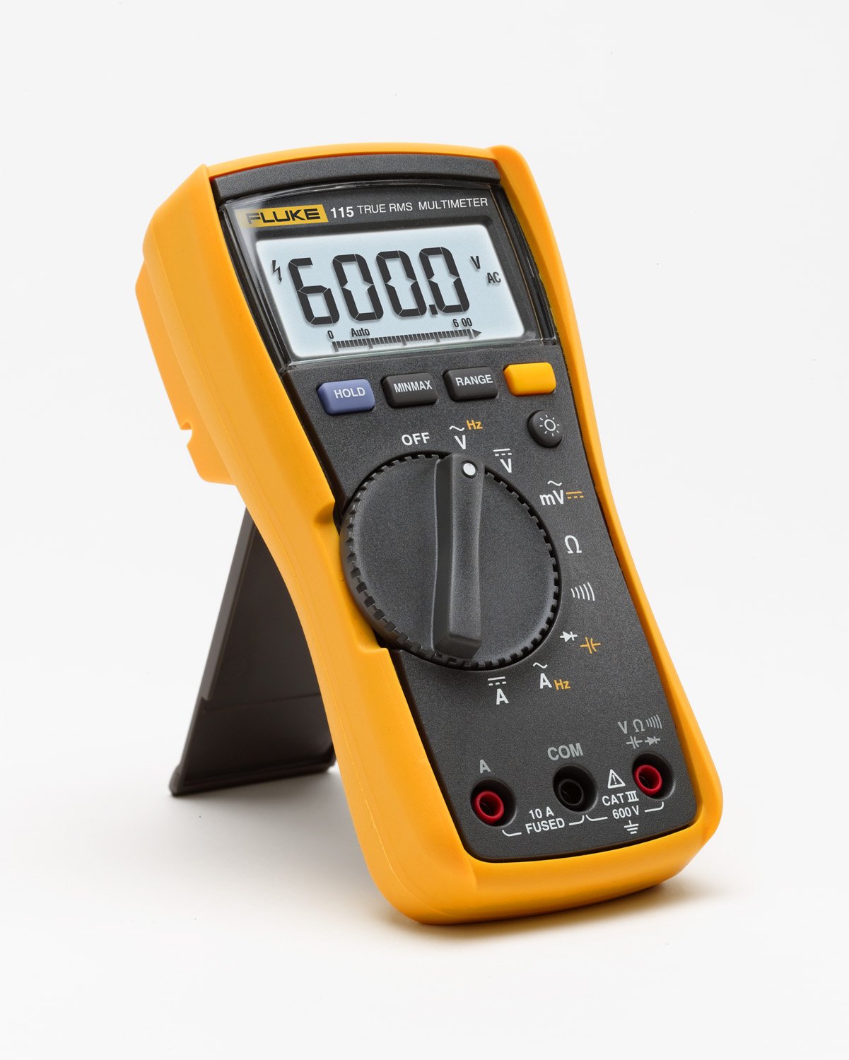 Fluke 115 Field Technicians 10 Amp 600-Volt Digital Truerms Multimeter (Battery Included)