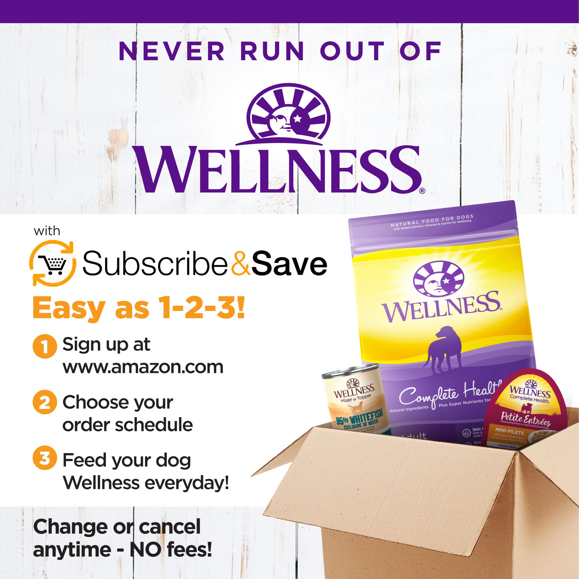 Wellness Complete Health Dry Dog Food with Grains. Made in USA with Real Meat & Natural Ingredients. All Breeds. Adult Dogs (Chicken & Oatmeal. 30-lb)