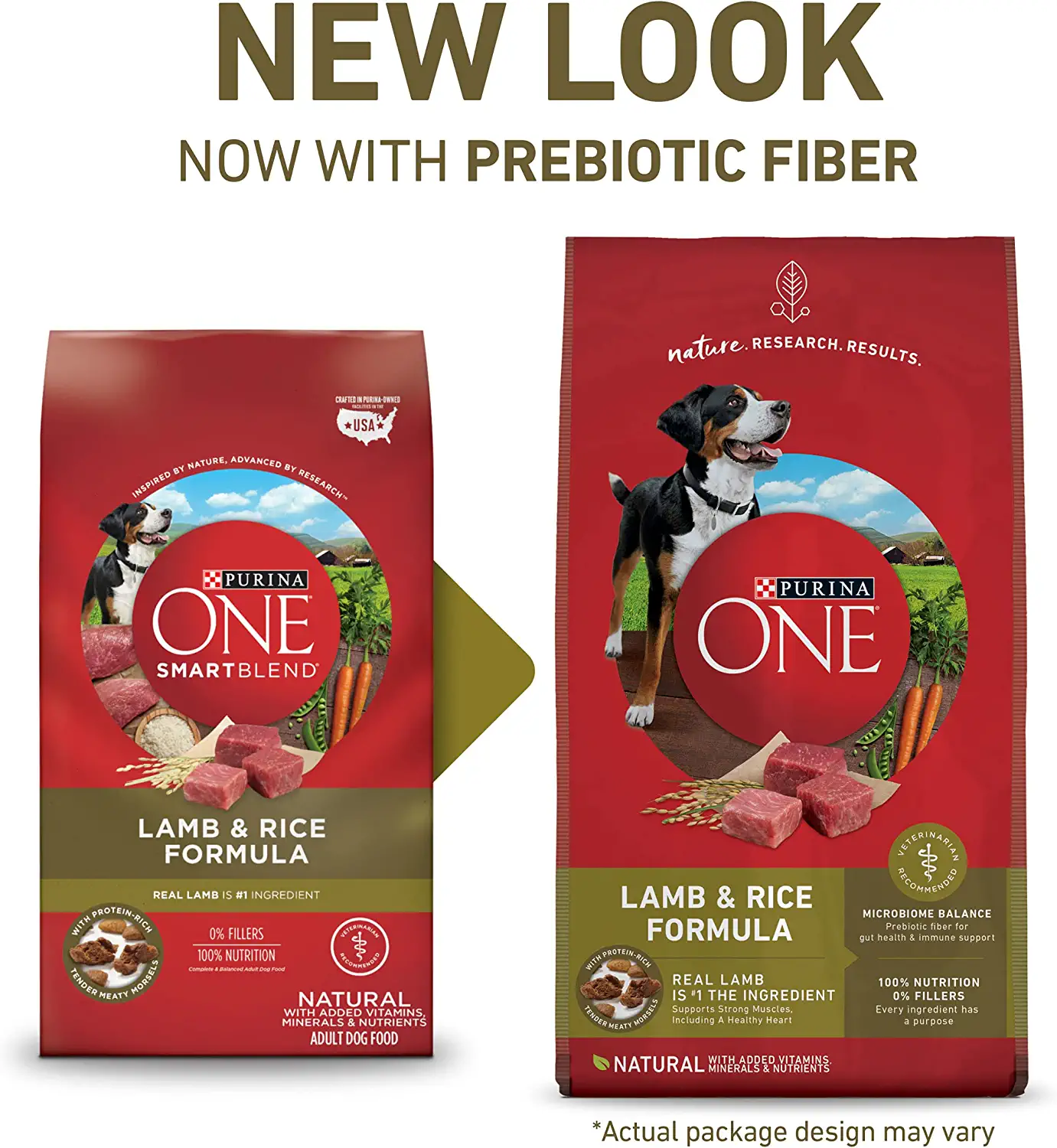 Purina ONE Natural Dry Dog Food SmartBlend Lamb and Rice Formula 16.5 lb. Bag