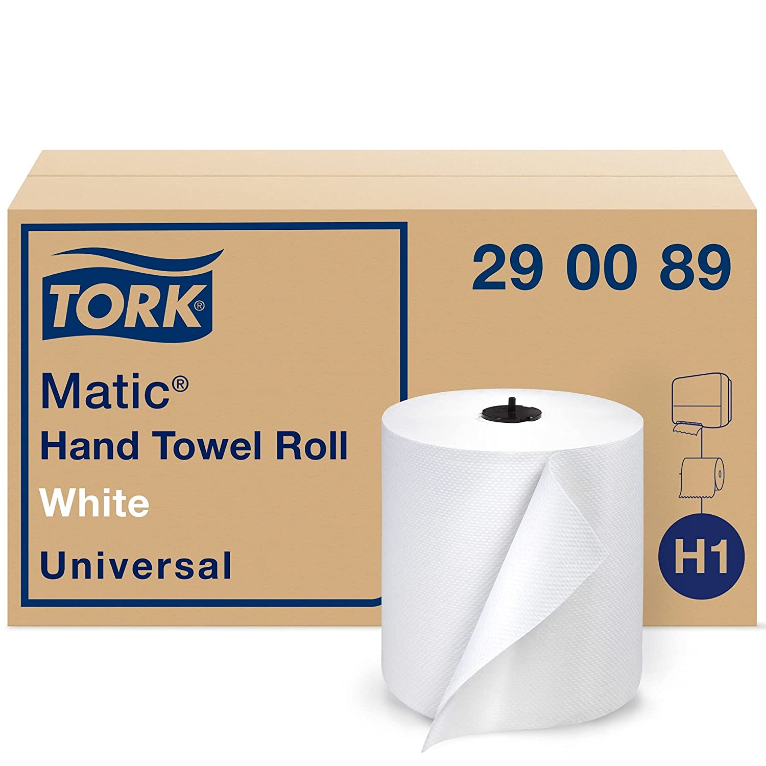 Tork Matic Paper Hand Towel Roll White H1. Universal. 100% Recycled Fiber. 6 Rolls x 700 ft. 290089