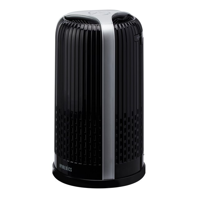 HOMEDICS  2-Speed (Covers: 90-sq ft) Ionic Black HEPA Air Purifier ENERGY STAR
